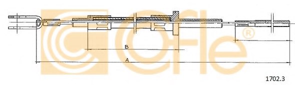 COFLE 1702.3 Clutch Cable